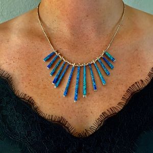 Inlaid Sterling Opal & Gaspeite Necklace Set